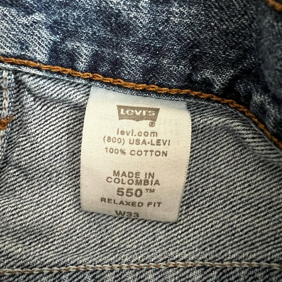 Levi’s Jean Shorts 550 Men’s size 33 Blue Wash Denim Vintage look - Picture 4 of 5